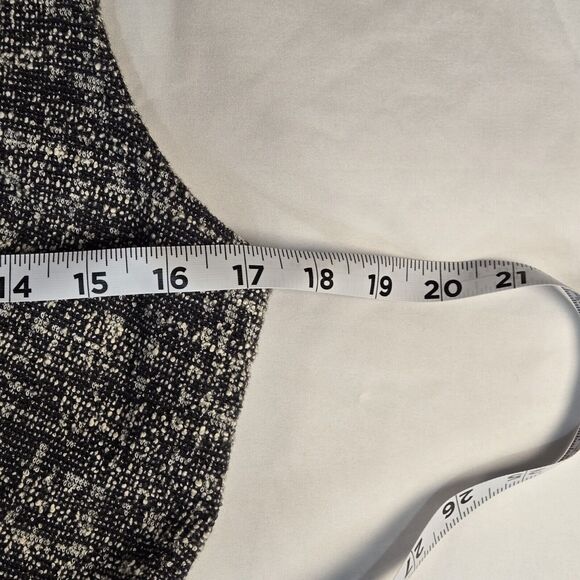 MM LaFleur The Lydia Boucle Black White Tweed Twist Strap Sheath Career Dress 10 - Picture 9 of 11